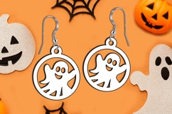 Halloween Ghost Spirit Earrings SVG Laser Gift Apparition Product Image 1