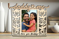 Halloween SVG Daddy and Me Photo Frame Kids Laser Ghost Cat Product Image 2