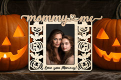 Halloween SVG Mommy and Me Photo Frame Kids Laser Gift Ghost Product Image 1
