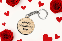 Happy Valentine Day SVG Key Chain Romantic Present Love Gift Product Image 1