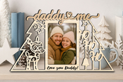 Ho-Ho-Ho Deer SVG Christmas Daddy Me Photo Frame Gift Winter Product Image 1