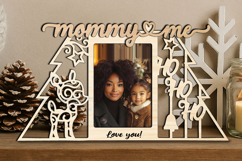 Ho-Ho-Ho Deer SVG Christmas Mommy and Me Frame Photo Gift Product Image 1