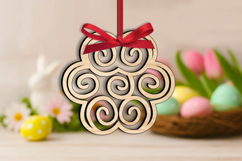 Holiday Pattern Easter Flower Ornament SVG Laser Present Product Image 1