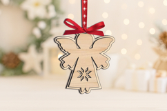Holiday SVG Angel Christmas Ornament Laser Festivities Gift Product Image 1