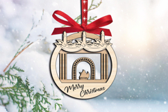 Home Sweet Home Merry Christmas Ornament Laser Holiday Gift Product Image 1