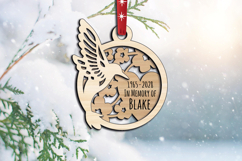 Hummingbird Flowers Memorial SVG Ornament Christmas Laser Product Image 2