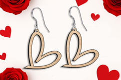Intricate Love Heart Earring Valentine's Day SVG Laser Gift Product Image 1