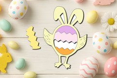 Kid Game SVG Egg Chicken Wings Easter Puzzle Laser Child Product Image 1