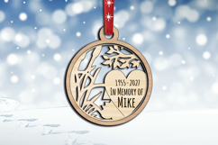 Lake Heart Laser SVG Memorial Ornament Christmas Remembrance Product Image 1