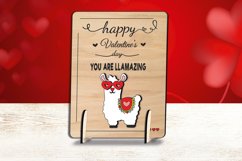 Lama Love Card St. Valentine&#039;s Day Gift Romantic SVG Laser Product Image 1