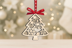 Laser Christmas Tree Winter Pattern Ornament SVG Present Product Image 2