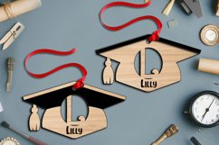 Laser Cut Graduation Letter L Ornament SVG School Academy Product Image 1