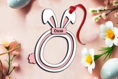 Laser Cut Letter O Easter Basket Tag Ornament SVG Bunny Gift Product Image 1