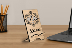 Laser Gift Letter Z SVG Phone Alphabet Monogram Holder Stand Product Image 1