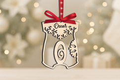 Laser Letter O SVG Baby Onesie Christmas Ornament Alphabet Product Image 2