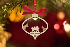 Laser SVG Arabesque Christmas Holy Night Silent Night Scene Product Image 2