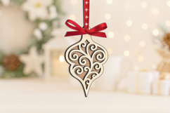 Laser SVG Christmas Toy Ornament Present Holiday Pattern Product Image 1