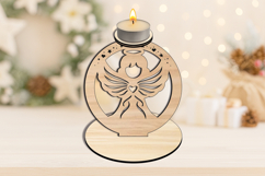 Laser SVG Holiday Holy Angel Candle Holder House Decor Gift Product Image 1
