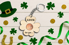 Laser SVG St. Patrick's Day Coin Holder Keychain Lucky Charm Product Image 1