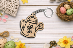 Laser SVG Water Can Spring Keychain Gift Summer Present Product Image 1