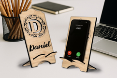 Letter D SVG Fleur-de-lis Holder Phone Monogram Alphabet Product Image 1