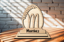 Letter M Laser Easter Monogram Family Globe Home Decor Gift Product Image 1