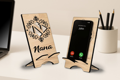 Letter N Alphabet SVG Laser Holder Phone Monogram Stand Gift Product Image 1