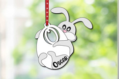 Letter O Basket SVG Easter Laser Bunny Name Tag Gift Present Product Image 1