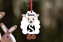 Letter S Lamb SVG Sheep Easter Ornament Basket Name Tag Gift Product Image 2