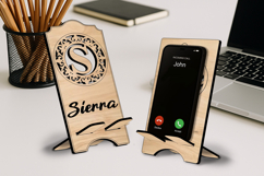 Letter S SVG Phone Holder Fleur-de-lis Alphabet Monogram Product Image 1