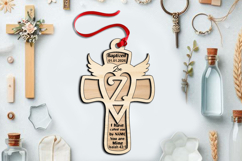 Letter Z Laser Gift Cross SVG Holy Ornament Monogram Baptism Product Image 1