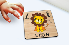 Lion Leo Kid Puzzle Baby Game Child Play SVG Letters Laser Product Image 1