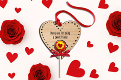 Love Lollipop Gift Valentine Day SVG Laser Romantic Present Product Image 1