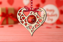 Love Pattern Heart Candy Holder Laser SVG Valentine Day Gift Product Image 1