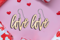 Love Text Romantic Earring St Valentine's Day SVG Gift Laser Product Image 1