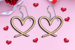Love Valentine's Day Heart Earring SVG Laser Gift Present Product Image 1