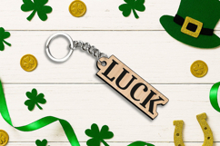 Luck Digital Keychain SVG Patrick Day Laser Lucky Charm Gift Product Image 1