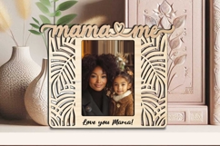 Mama and Me Leaves Green SVG Photo Frame Laser Present Gift Product Image 1