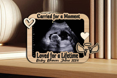 Memorial Ultrasound SVG Magnet Picture Frame Baby Sonogram Product Image 2