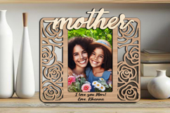 Mom Mother SVG Daughter Girl Photo Frame Picture Laser Gift Product Image 1