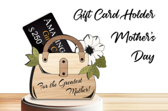 Mother&#039;s Day Gift Card Holder Fashion Hand Bag SVG Laser Product Image 1