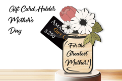 Mother&#039;s Day Jar Flowers Gift Card Holder SVG Laser Present Product Image 1