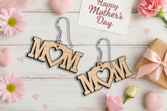 Mother's Day Mom Earrings Gift SVG Laser Grandmother Present Product Image 1