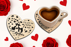 My Better Half Valentine's Day Coaster SVG Laser Love Heart Product Image 1