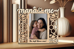 Nana and Me SVG Frame Photo Bee Honey Gift Laser Kids Gift Product Image 1