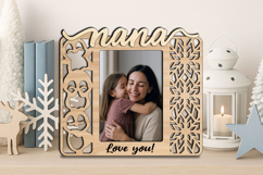Penguin Christmas Nana SVG Photo Frame Appreciation Winter Product Image 1