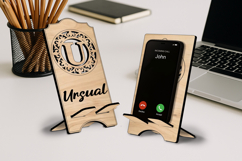 Phone Holder Letter U SVG Fleur-de-lis Alphabet Monogram Product Image 1