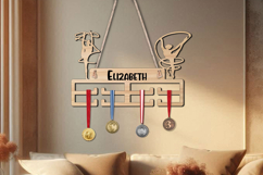Rhythmic Gymnastic Ribbon SVG Women Medal Hanger Display Product Image 1
