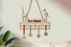 Rhythmic Gymnastics Clubs Women SVG Medal Hanger Display Product Image 1