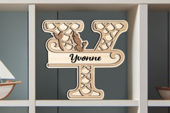 Sea Decor SVG Letter Y Ocean Alphabet Laser Mermaid Maritime Product Image 1